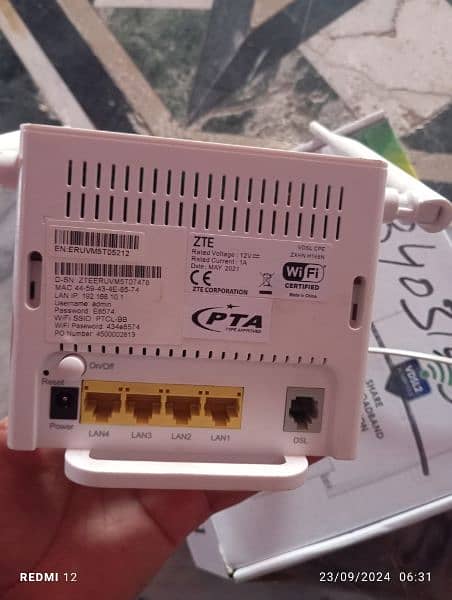 PTCL modem VDSL 2 1