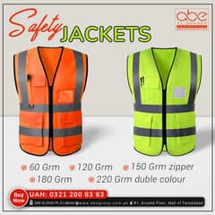 SAFETY JACKET REFLECTIVE STRIPS HIGH VISIBILITY