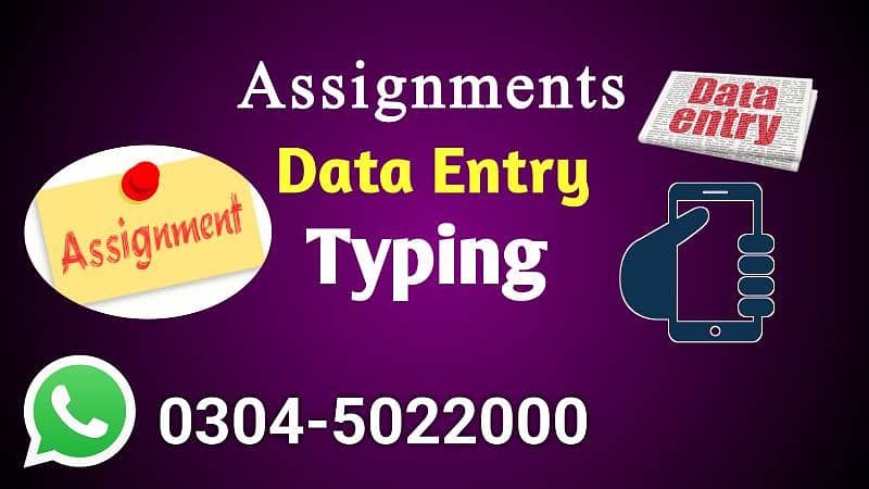 Online job available/Data Entry/Typing/Teaching/Assignment/Students 0