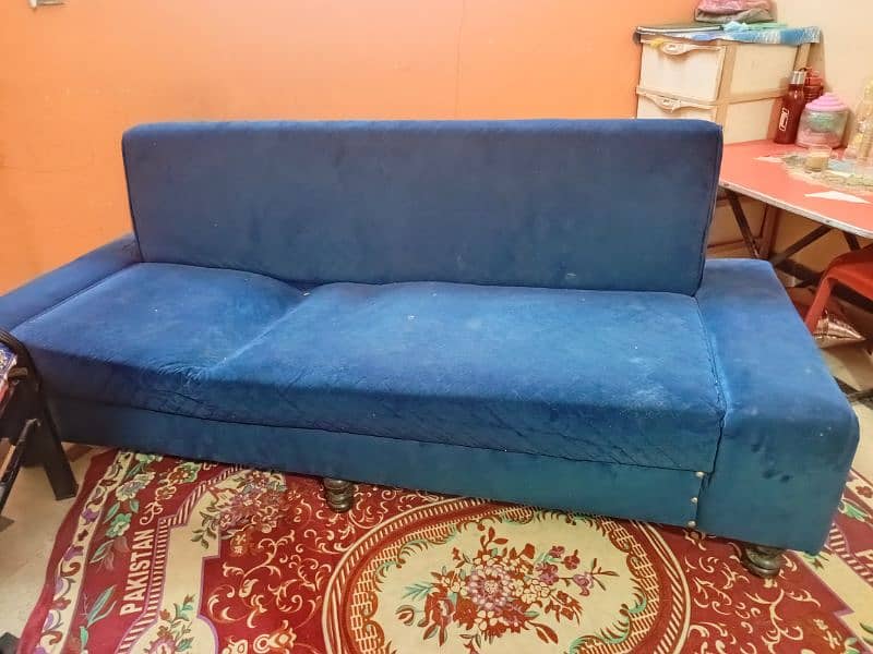 sofa combed blue color 2