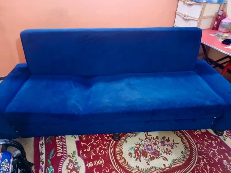 sofa combed blue color 8