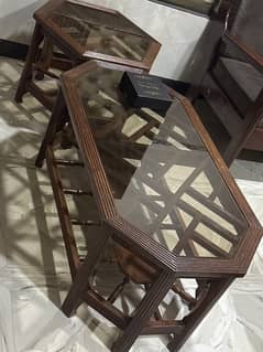 wooden table set