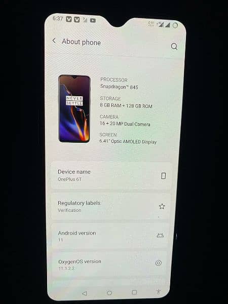 oneplus 6t 8 GB RAM 128 GB ROM 0