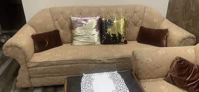 Wooden sofa set (3seater+2 seater+ 1 seater)