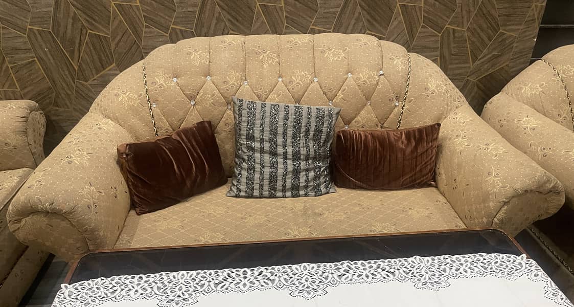 Wooden sofa set (3seater+2 seater+ 1 seater) 1