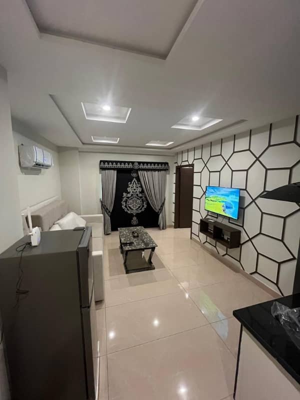 1 BHK Brand New 1st Entry Fully Furnished Apartment For Sale In sector E BHARIA Town Lahore 0