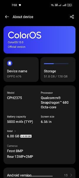 Oppo A 76 5