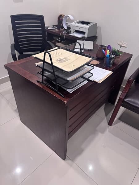 OFFICE TABLE ( 1 Table with side Table + 1 Table single ) 1