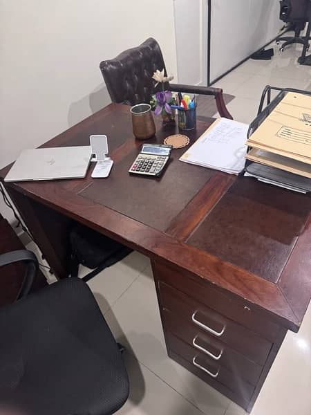 OFFICE TABLE ( 1 Table with side Table + 1 Table single ) 2