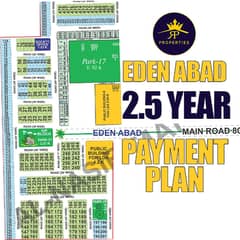 2.5 marla on grund possession plot in 2.5 year installment plan for sale in eden abad