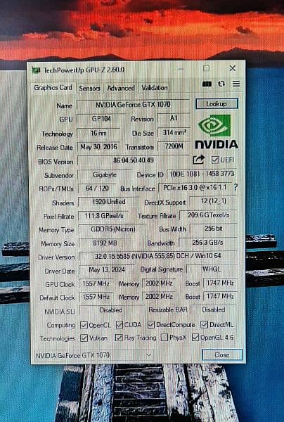 GTX 1070 8gb graphic card 5