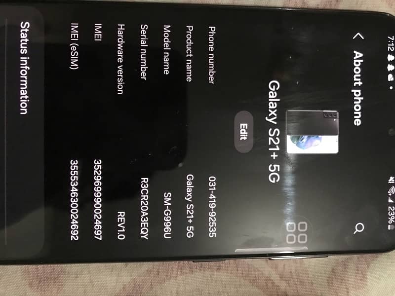 Samsung s21 plus 128 gb genuine mobile 0