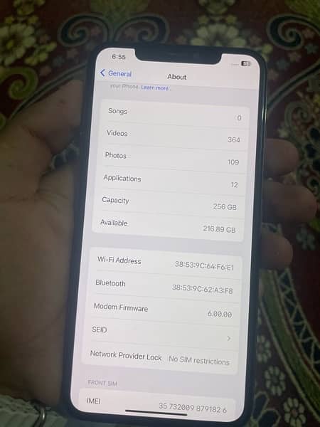 IPhone Xsmax pta approved 10/10 condition 256gb memory 5