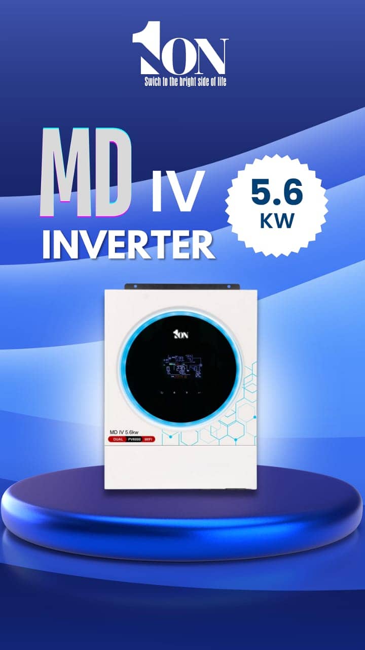 Solar Hybrid Inverter (1on )5.6KW | PV6000 with, without battery| IP21 0