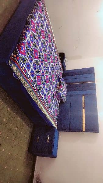 Velvet bed for sale with mattress 5