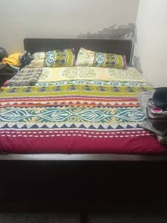 queen size bed with mattress for urgent sale