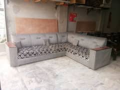 6 seetar L shape sofa set with lose cover