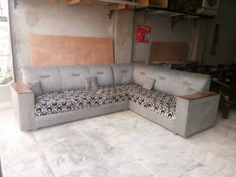 6 seetar L shape sofa set with lose cover 0