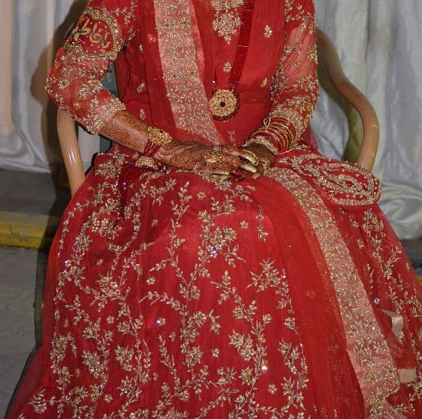 Bridal lehnga in red color 0