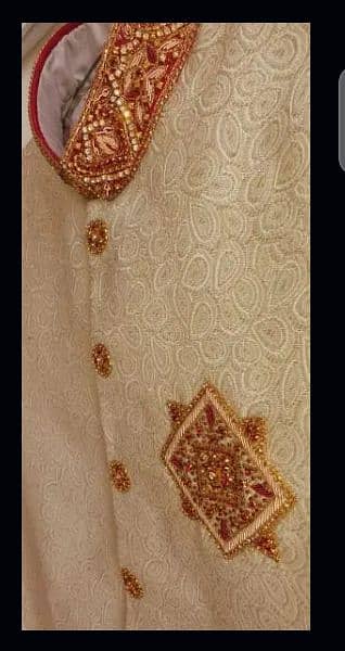 Groom sherwani,kulla and khussa complete set for sale 1