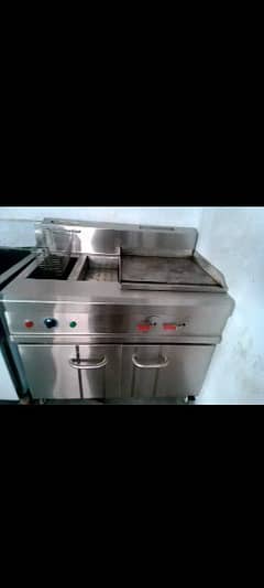 FRYER TUBE BURNNER WITH HOT PLATE