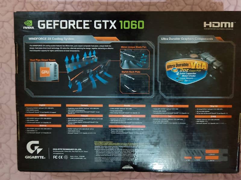 Nvidia GTX 1060 6 gb ram graphics card with box 4