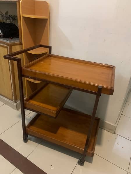 Tea trolley wood & metal 0