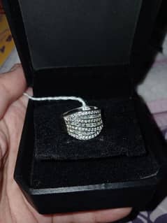 Silver stone ring 0