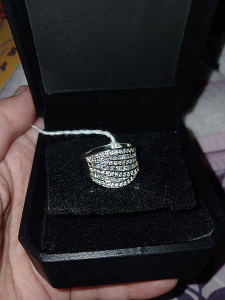 Silver stone ring 0