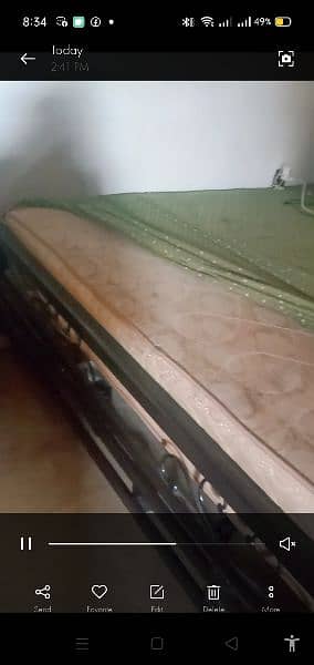 king-size iron bed with mattress 2