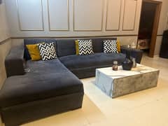 L Shaped Sofa with Centre Table