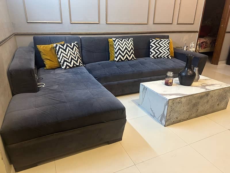 L Shaped Sofa with Centre Table 5