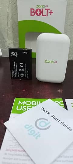 Zong 4G Bolt + wifi in your Pocket/ wire less internet