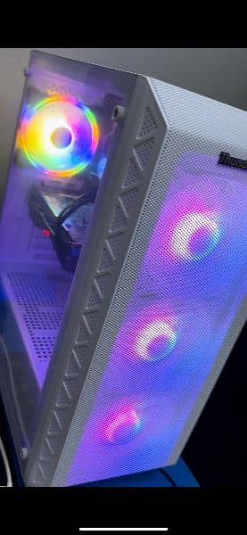 Thunder Furor RGB White Case with 4 RGB fans side glass 3