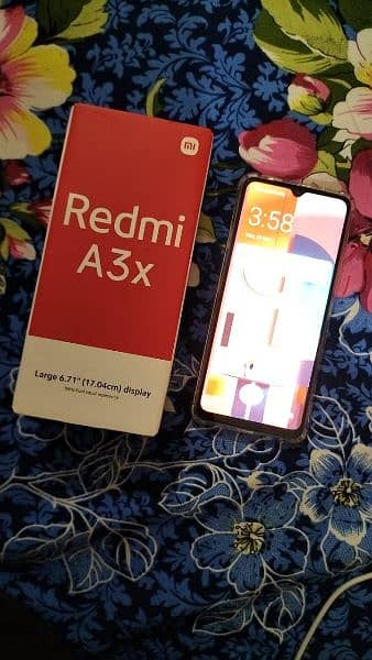 Redmi a3x. 3gb 64gb with box and cable lush condition 1month 1