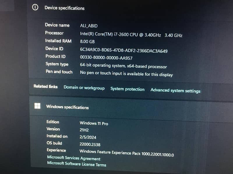 Computer PC i7 Nvidia 8gb/128gb/500gb 3