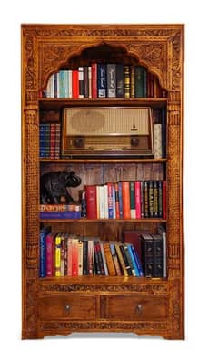 We can make Wood book shelf/ book case on order. 3 ft x 6 ft.