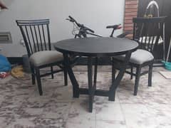 Diar wood Dining table + 2 chairs 0