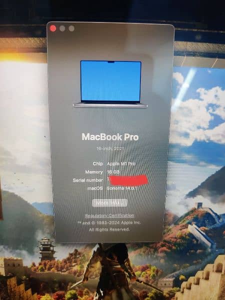 Macbook pro 2021 M1 16 inch 5