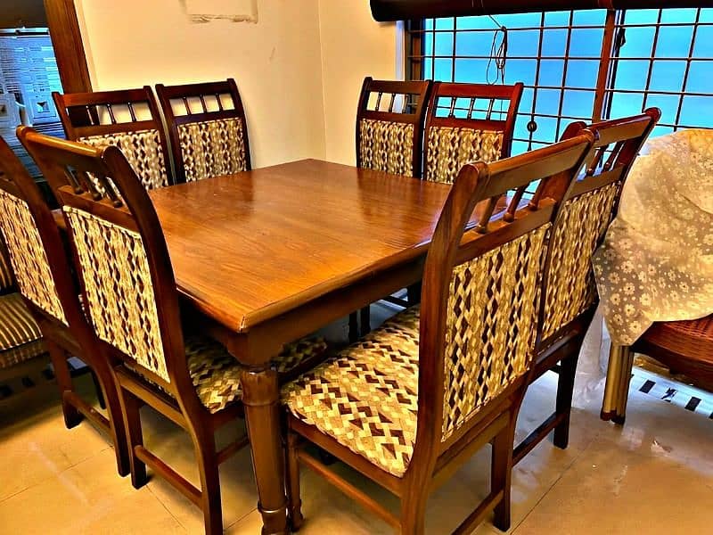 Dining table with 8 chairs | Dining Set | top wood | Dining for sale 0