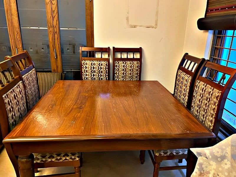 Dining table with 8 chairs | Dining Set | top wood | Dining for sale 1