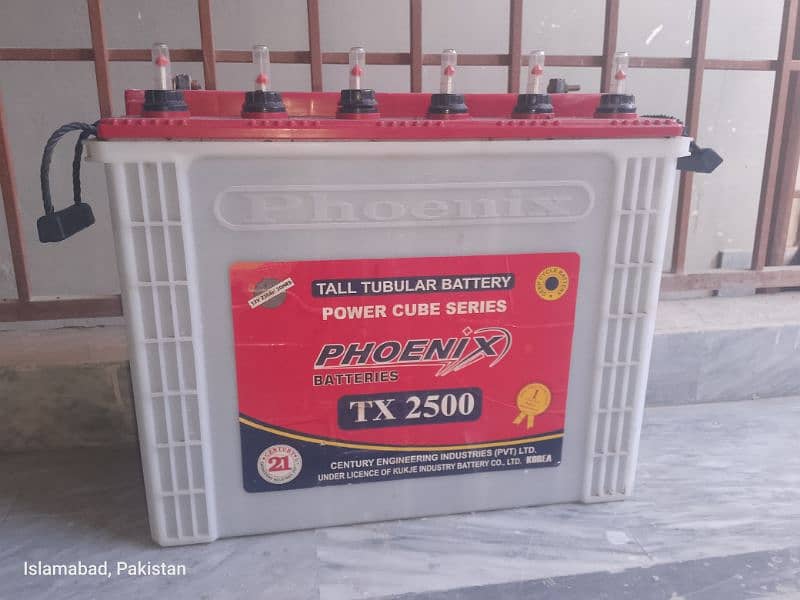 pheonix 230Amp Tall Tubular Battery TX 2500 1