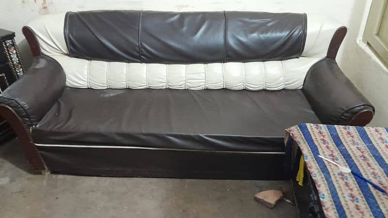 pure leather 5 seater sofa set 0