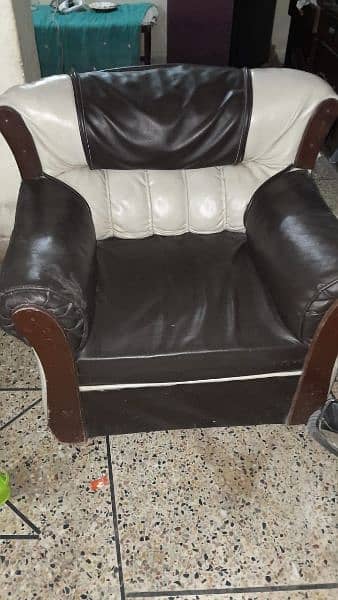 pure leather 5 seater sofa set 1