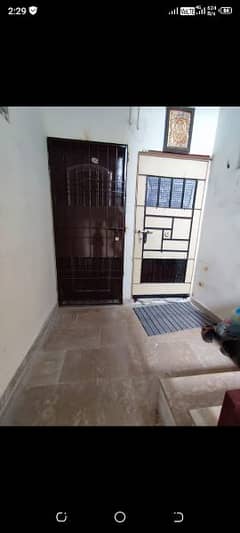 1st floor flat of 3 rooms available in sector D, Akhtar colony. 0