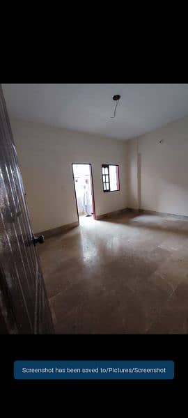 1st floor flat of 3 rooms available in sector D, Akhtar colony. 4