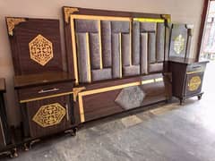 Double Bed/ beautiful bed/king size bed/dressing table/jahez packages