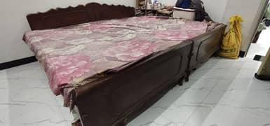 Solid Wood Bed (2 Pieces)