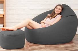 Elegant Bean Bag (FREE FOOT STOOL)