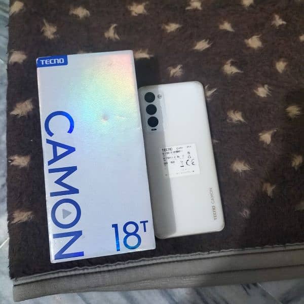 Techno camon 18t PTA approved 10 by 10 condition 10month used 7